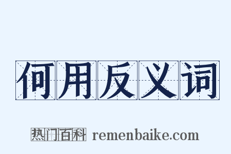 何用反义词是什么意思的图片